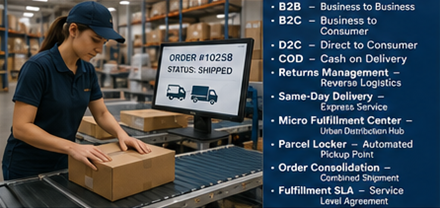 Λειτουργίες fulfillment σε αποθήκη eCommerce με διαλογή δεμάτων και επεξεργασία online παραγγελιών