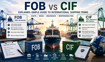 Σύγκριση μεταξύ των όρων μεταφοράς FOB και CIF με μεταφορά φορτίου σε πλοίο μεταφοράς εμπορευματοκιβωτίων και διεθνείς λειτουργίες logistics