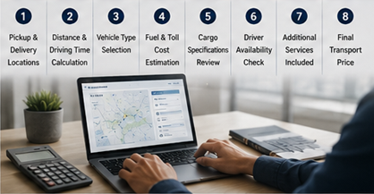 Εταιρεία logistics που υπολογίζει την τιμολόγηση εμπορευματικής μεταφοράς και τα λειτουργικά κόστη