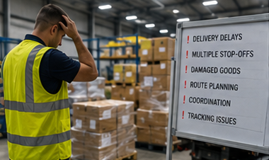 Προκλήσεις στα logistics groupage, όπως διαλογή στην αποθήκη, καθυστερήσεις παραδόσεων και λειτουργίες οδικών εμπορευματικών μεταφορών