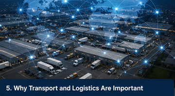 Παγκόσμιο δίκτυο logistics που δείχνει συνδέσεις μεταφορών σε όλη την Ευρώπη στην εφοδιαστική αλυσίδα