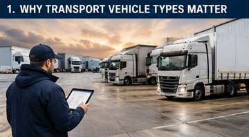 Υπεύθυνος logistics που επιλέγει τύπο μεταφορικού οχήματος για παράδοση φορτίου στην Ευρώπη