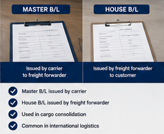 Σύγκριση μεταξύ Master Bill of Lading και House Bill of Lading στη διαμεταφορά
