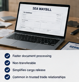 Ψηφιακή τεκμηρίωση Sea Waybill για θαλάσσια μεταφορά