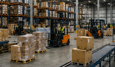 Αποθήκευση και logistics groupage με διαλογή παλετών, περονοφόρα, κέντρα διανομής και χειρισμό φορτίου
