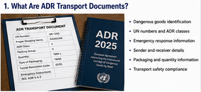 Επεξήγηση δικαιολογητικών ADR για επικίνδυνα εμπορεύματα και τεκμηρίωσης μεταφοράς